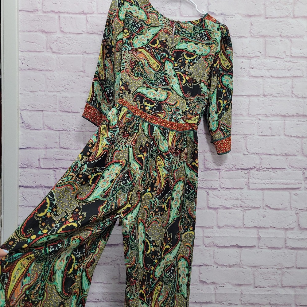 Me 2 Magic Boho Paisley Jumpsuit S Matching Cami Cover Retro Boho Festival Hippy - Picture 2 of 10
